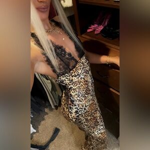 Leopard print maxi dress 🐆😍